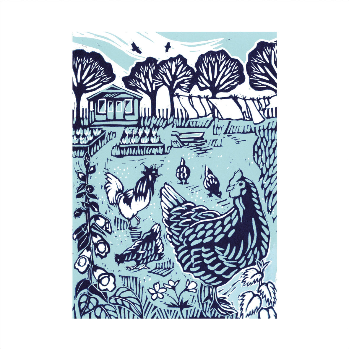 "Hens" card by Joanna Martin