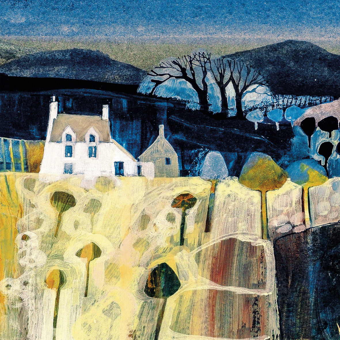 Hill Top Cottages IV card by Michael Morgan
