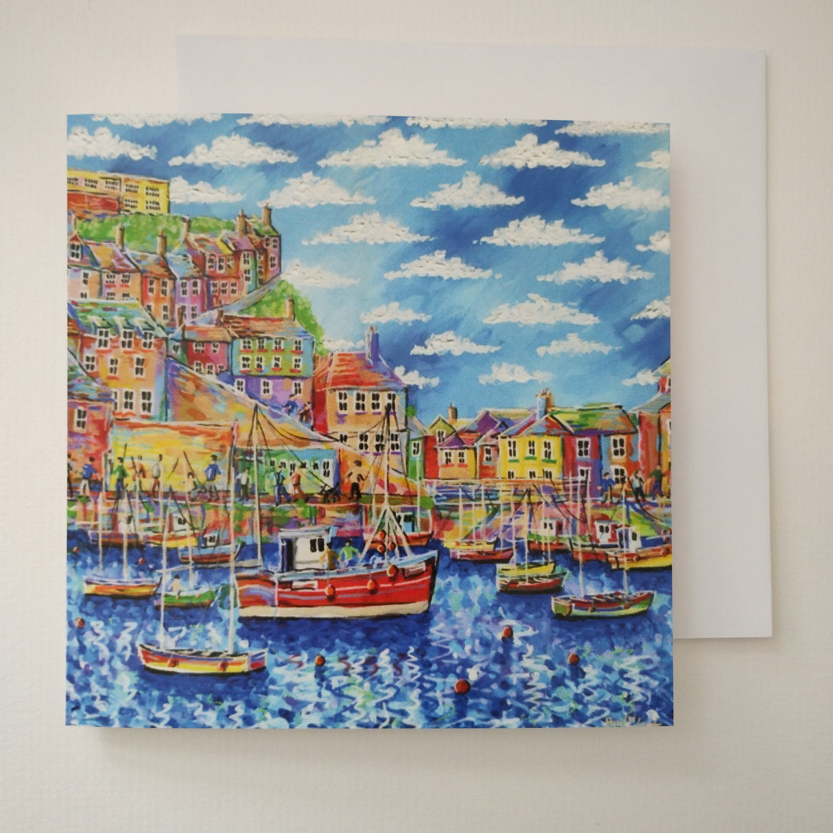 Mevagissey Harbour card by Paul Clark