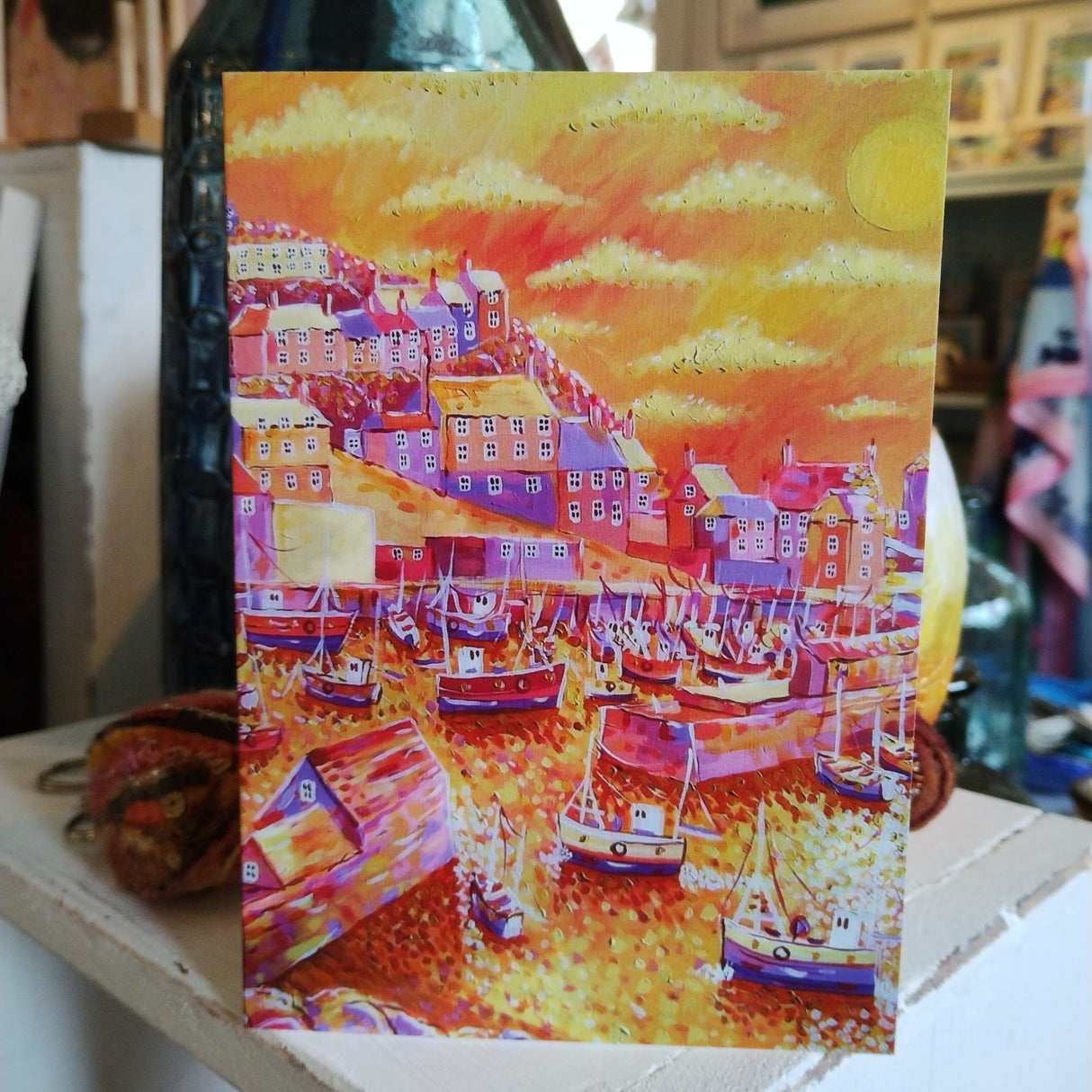Mevagissey Sunset card by Paul Clark