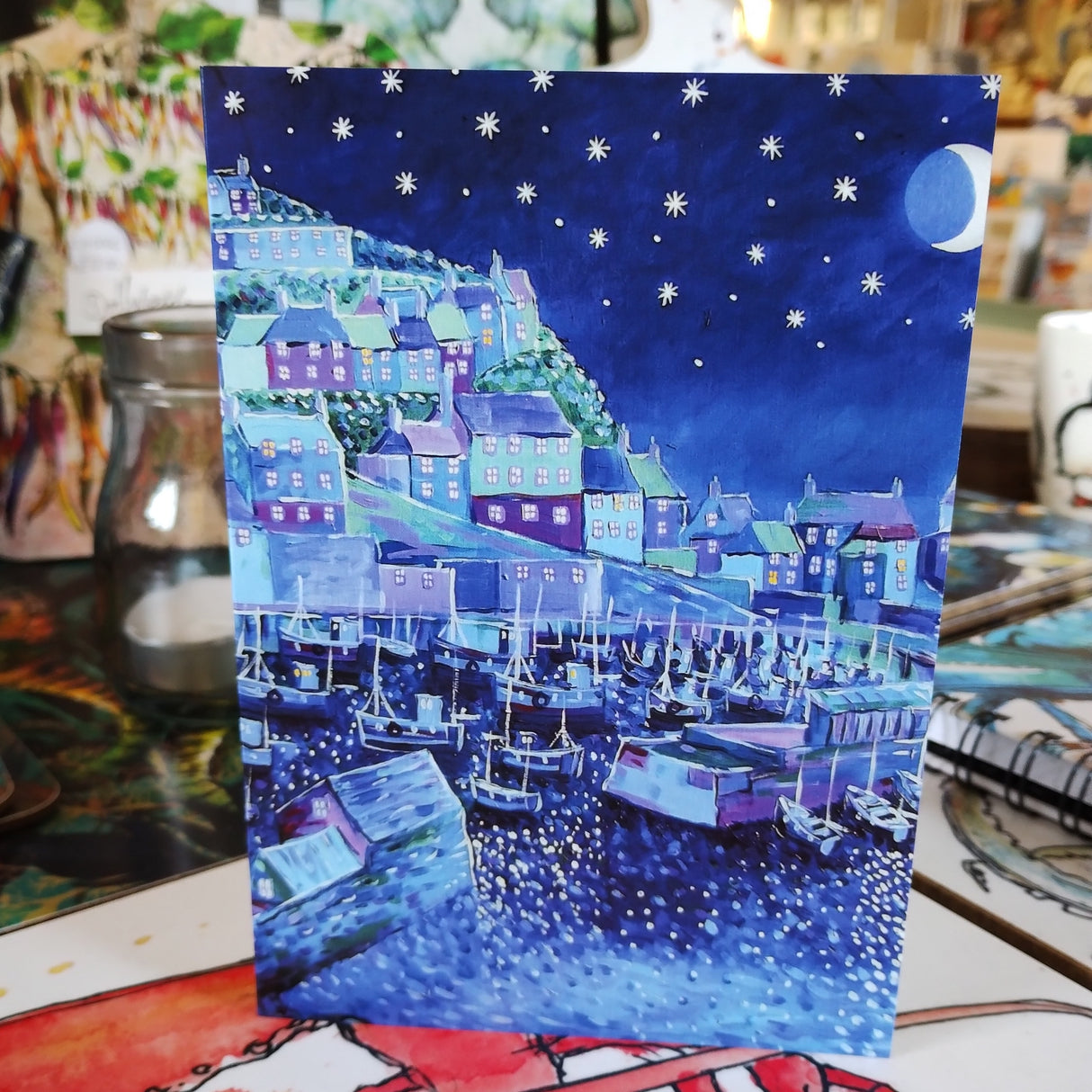 Mevagissey Night card by Paul Clark