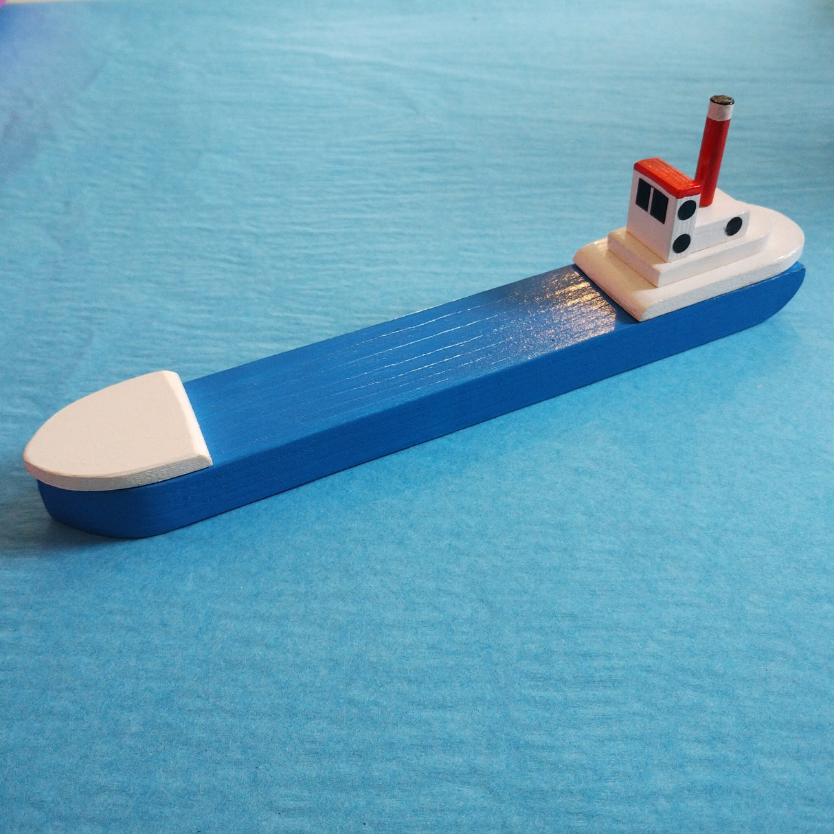 Medium Blue fishing boat by David Fry (COM)