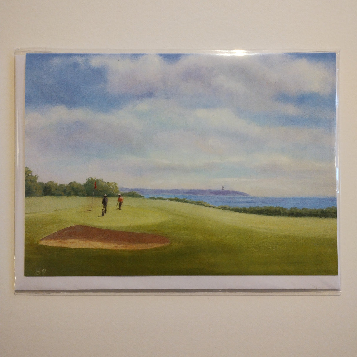 Golfing at Carlyon Bay card by Barbara Powell