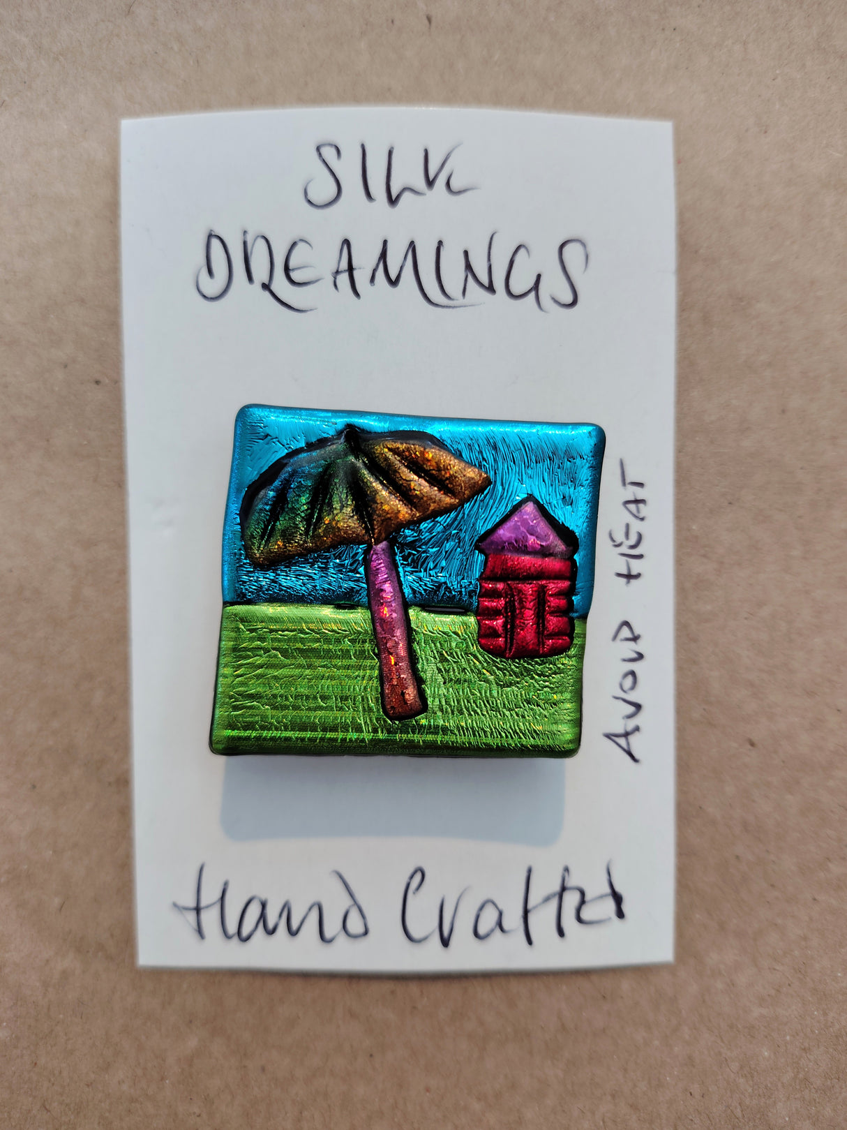 Silk Dreamings beach brooch