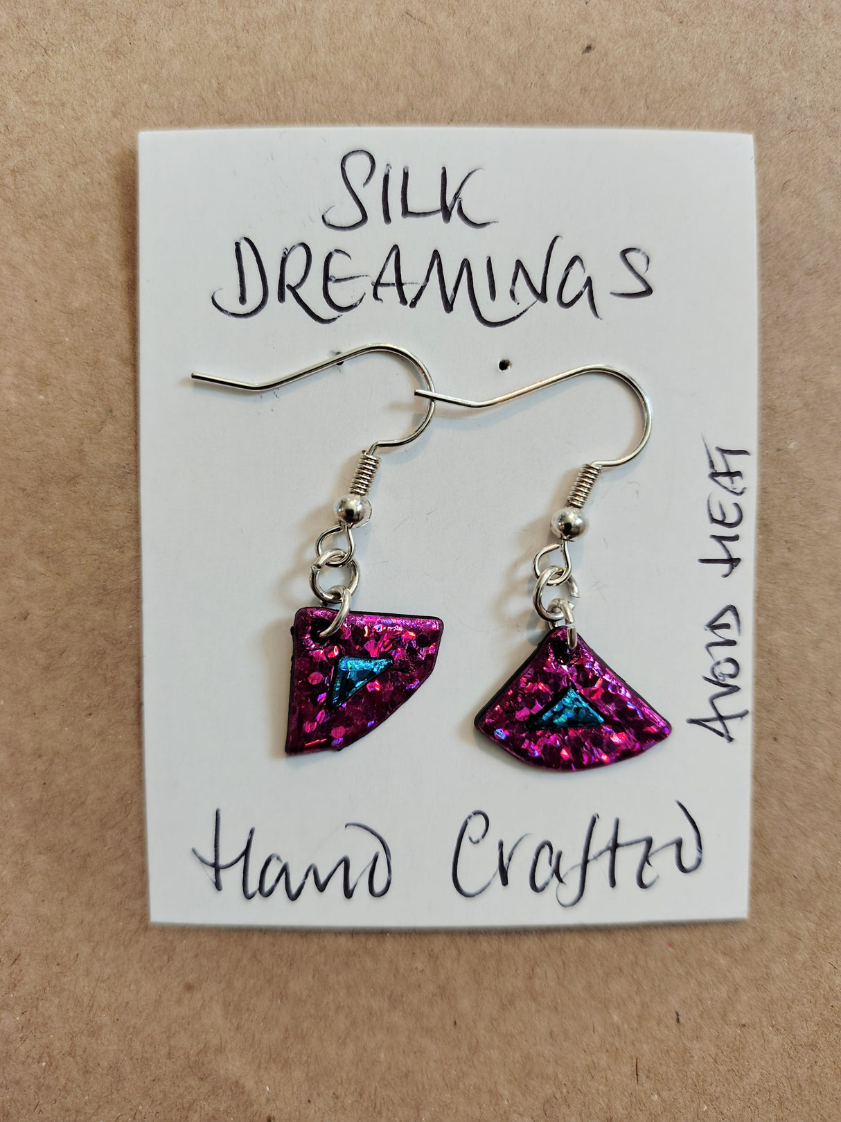 Silk Dreamings drop earrings.