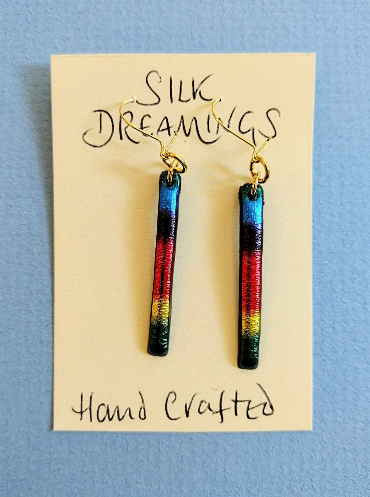 Silk Dreamings drop earrings.