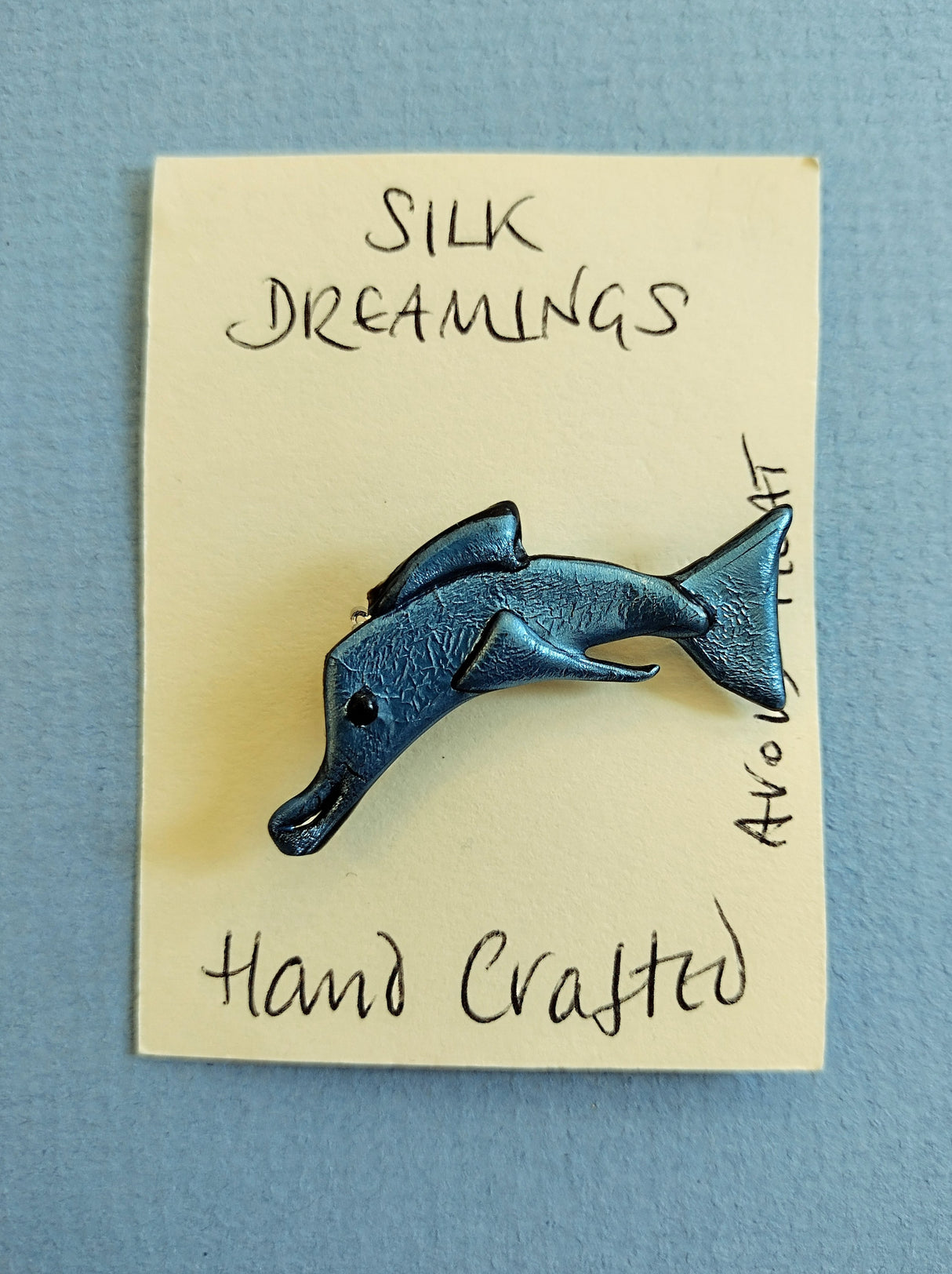 Silk Dreamings dolphin brooch