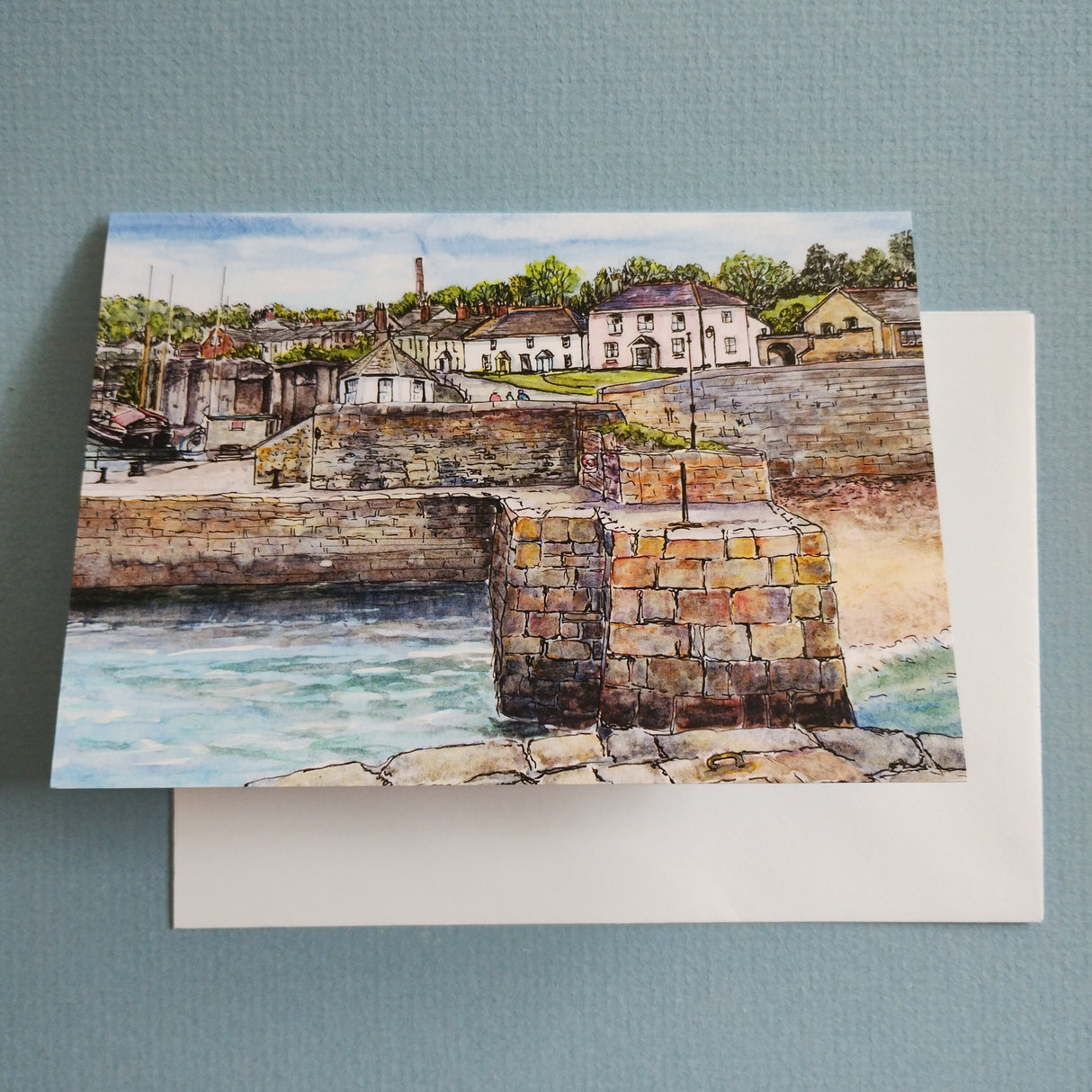 Charlestown Harbour 2 card by Susan Cooper.