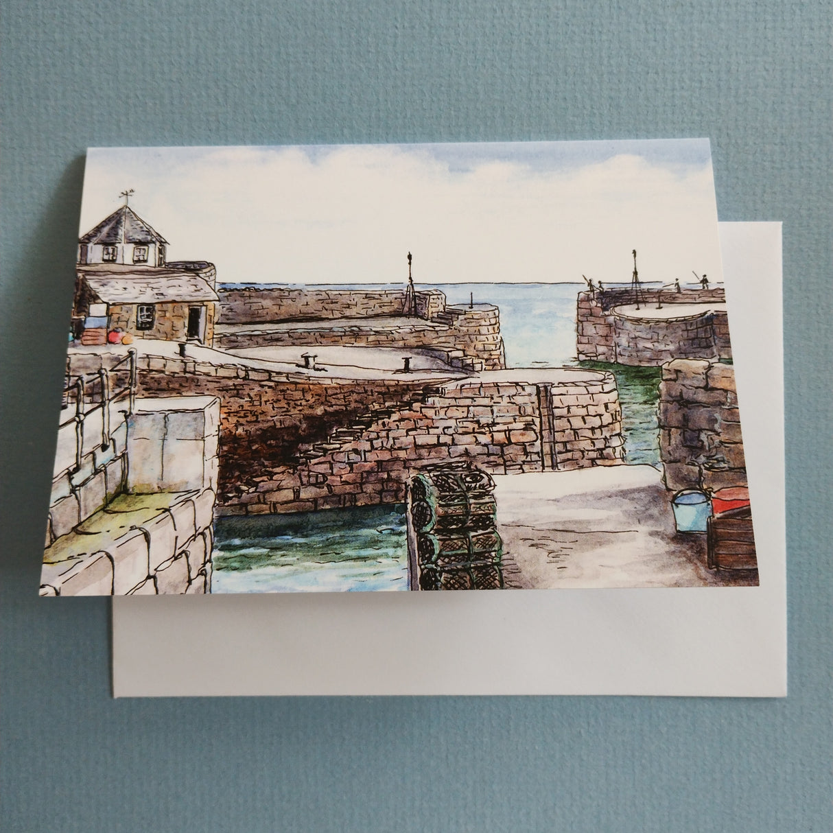 Harbour Charlestown 3, card by Susan Cooper.