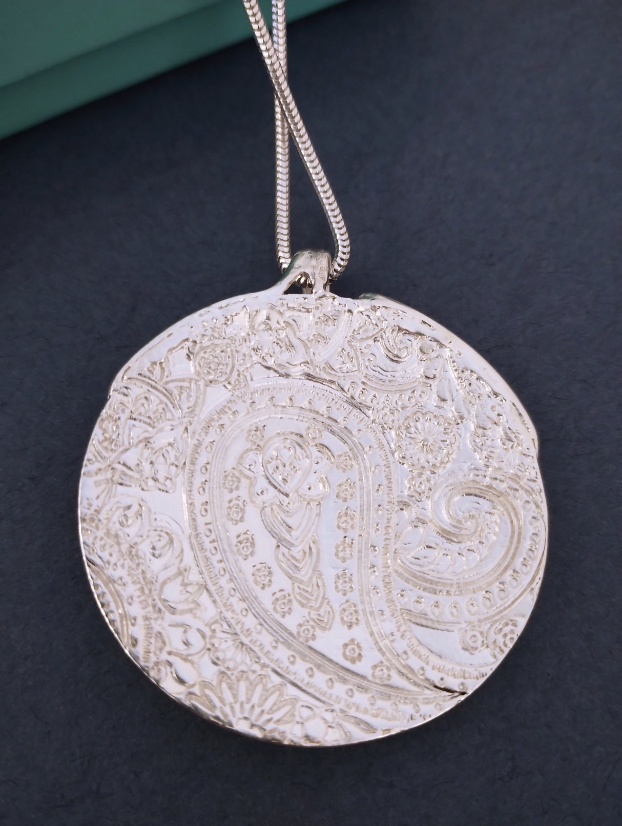 Butterfly silver pendant necklace.