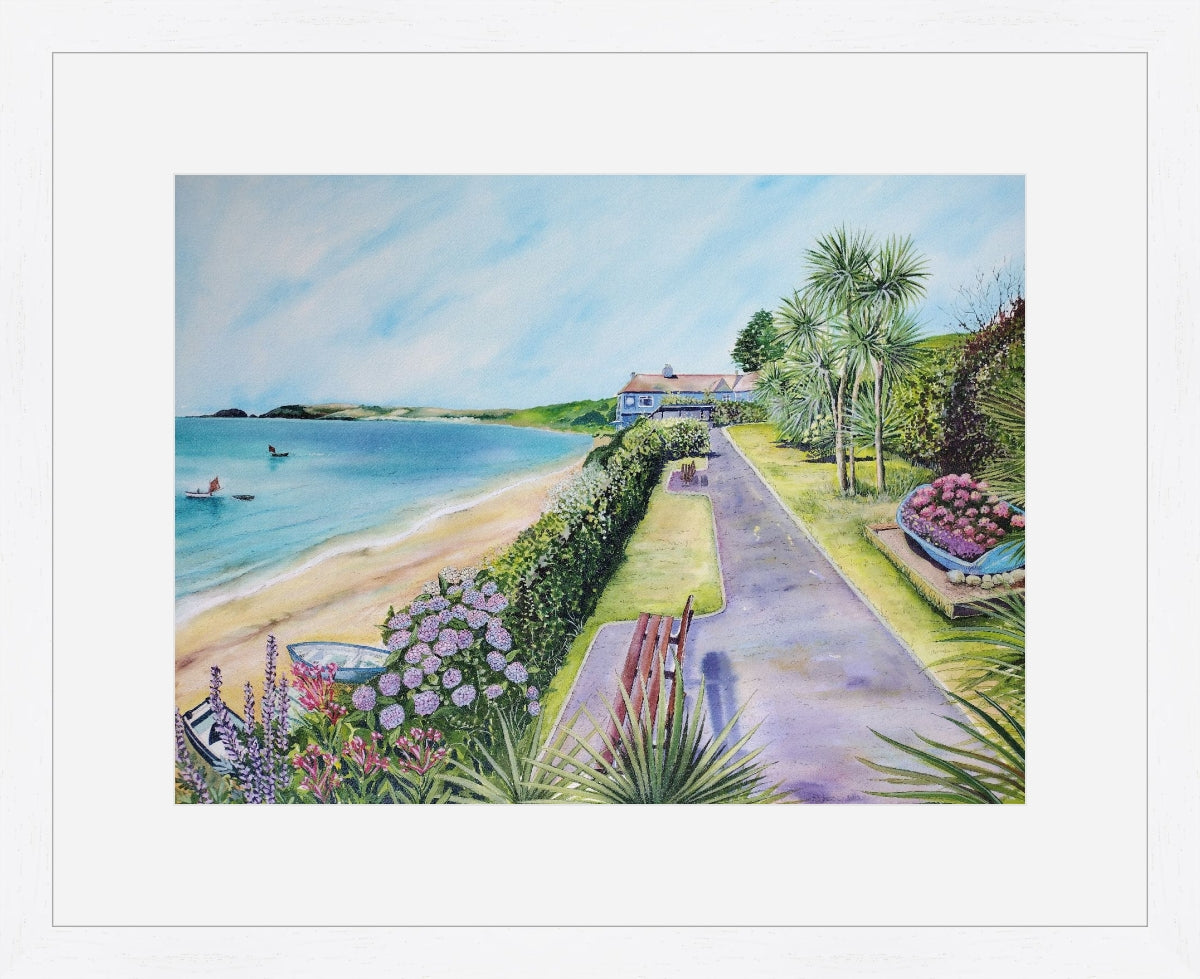 "Downderry Nr Looe" prints by Liz Hackney