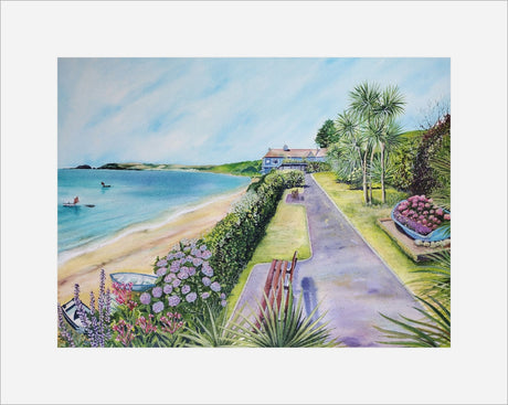 "Downderry Nr Looe" prints by Liz Hackney