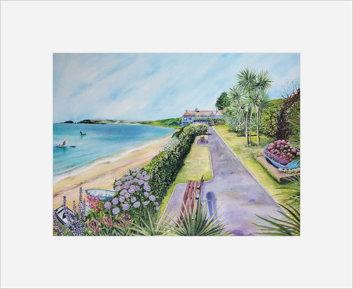"Downderry Nr Looe" prints by Liz Hackney
