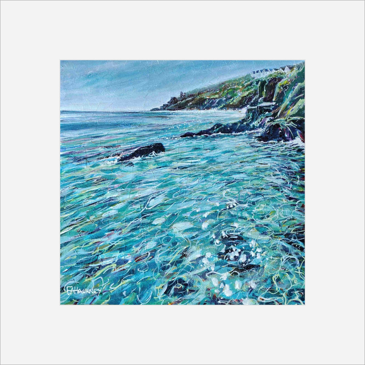 “Sparkling Water, Fowey" prints by Liz Hackney
