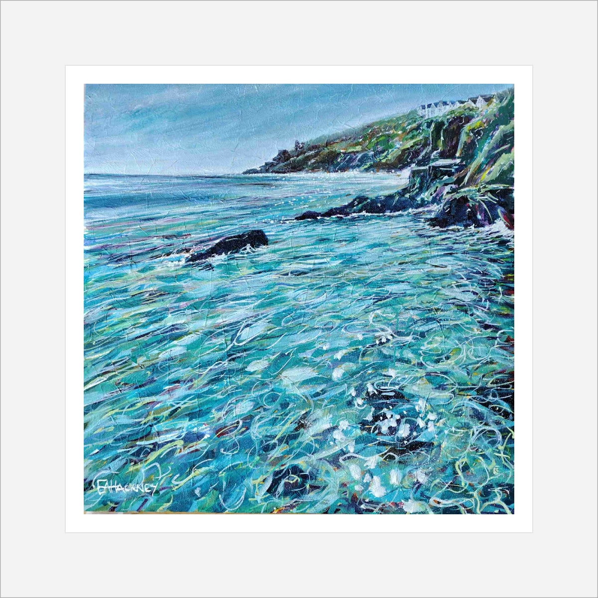 “Sparkling Water, Fowey" prints by Liz Hackney