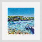 “Low Tide at Town Quay, Fowey" prints by Liz Hackney