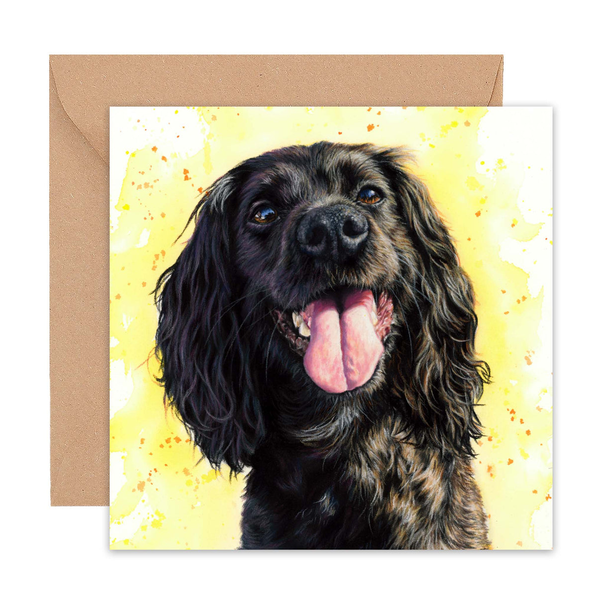 Marf the Cocker Spaniel card by Naomi Jenkin
