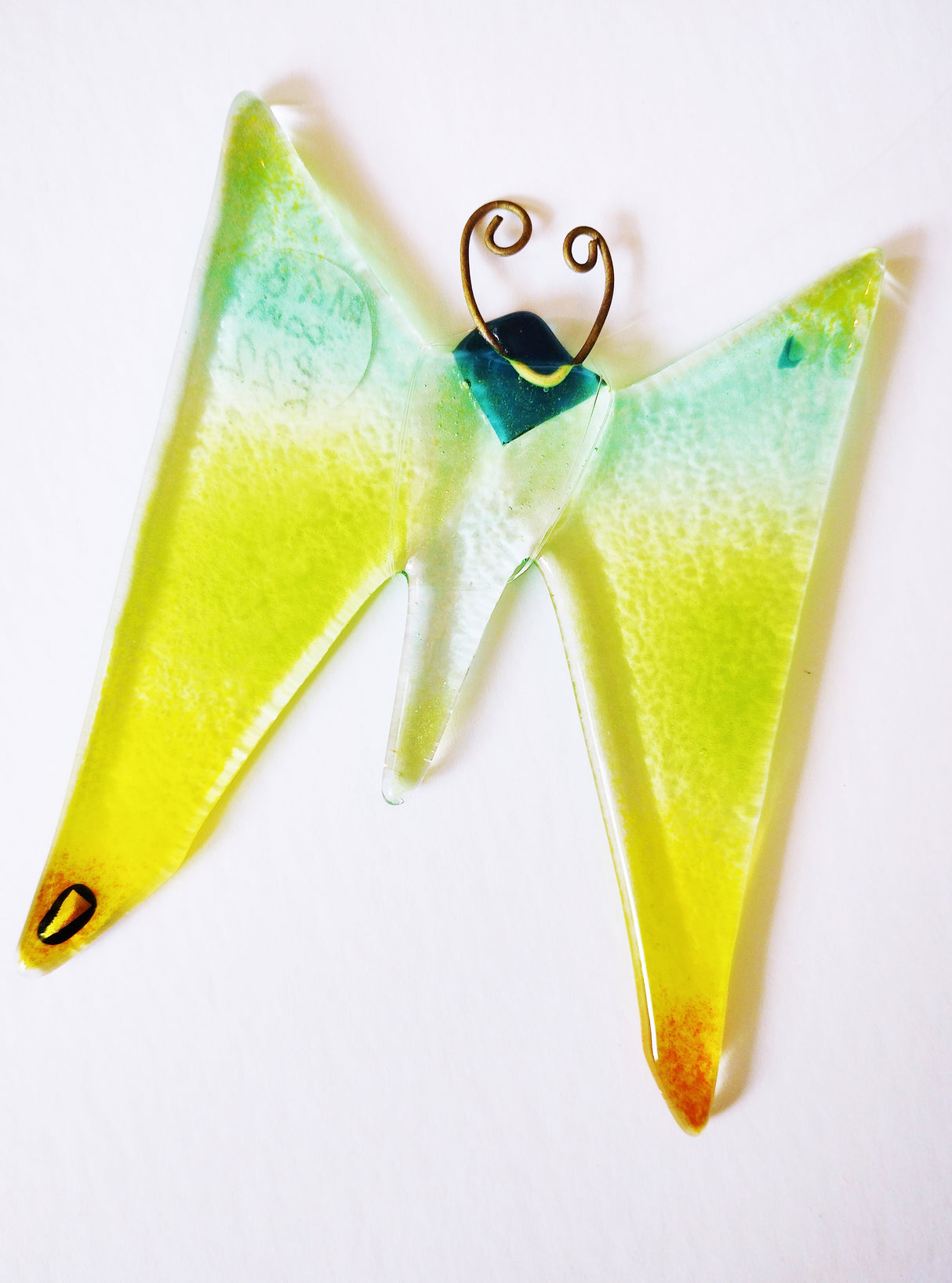 Yellow Glass Butterfly lightcatcher