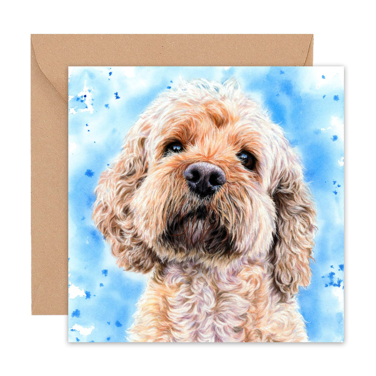 Monty the Cockerpoo card by Naomi Jenkin