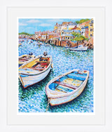 Fowey Harbour Moorings, print by Paul Clark