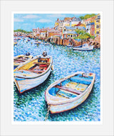 Fowey Harbour Moorings, print by Paul Clark