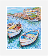 Fowey Harbour Moorings, print by Paul Clark