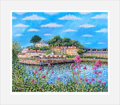 Summer Flowers at Pentewan print by Paul Clark