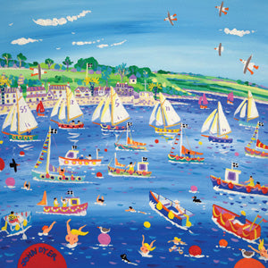 Racing on the River by John Dyer Card