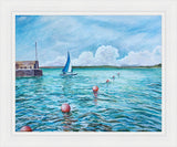 "Sailing off Polkerris" original painting by Liz Hackney