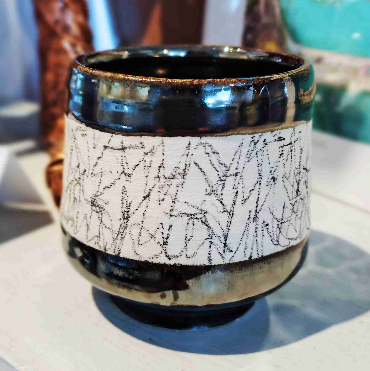 "Scribble" Pot by Wellydog Ceramics COM