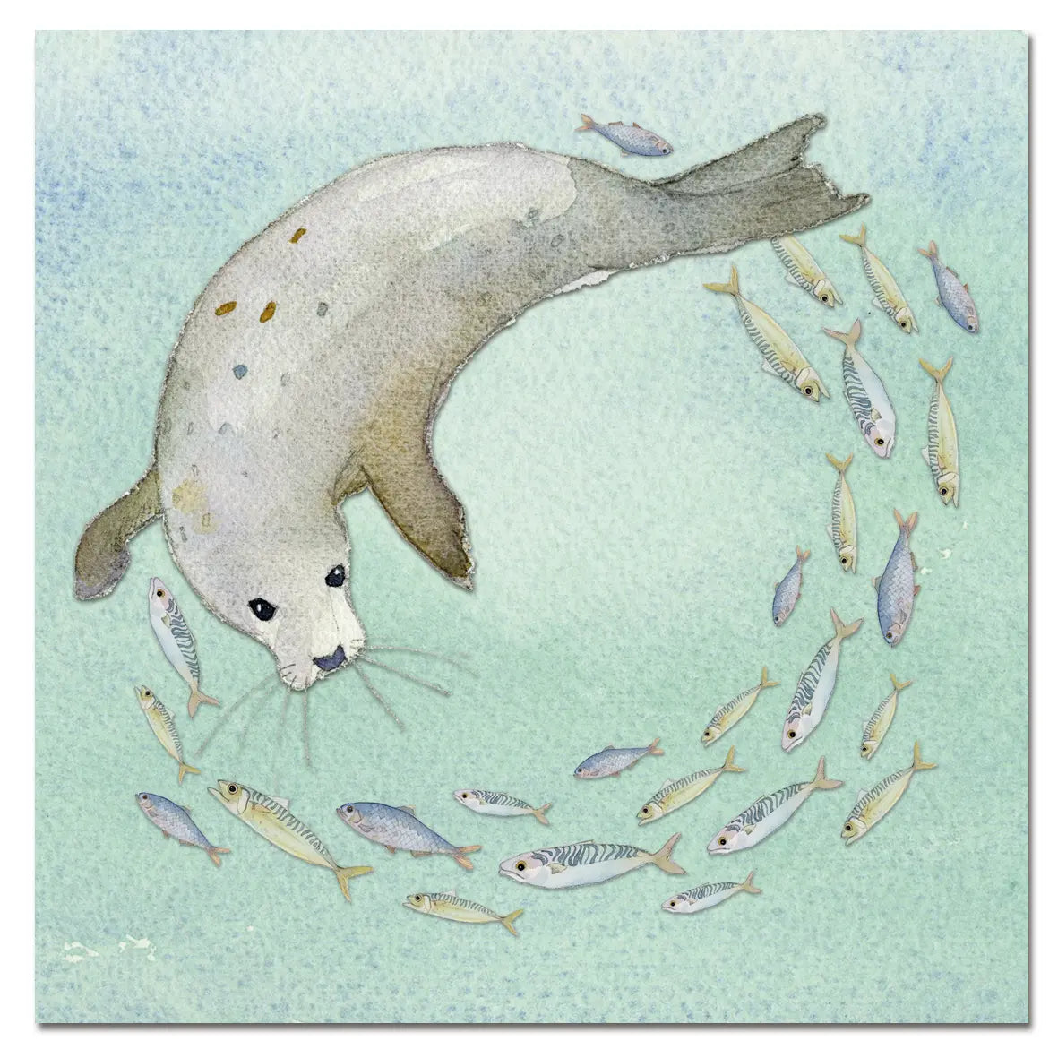 Seal and Shoal card by Emma Ball