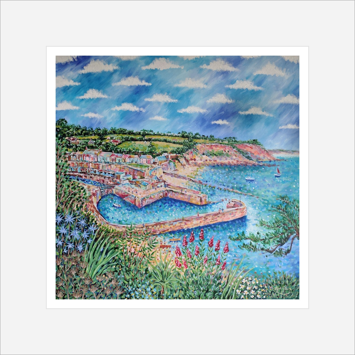 Summer Flowers, Charlestown, print by Paul Clark