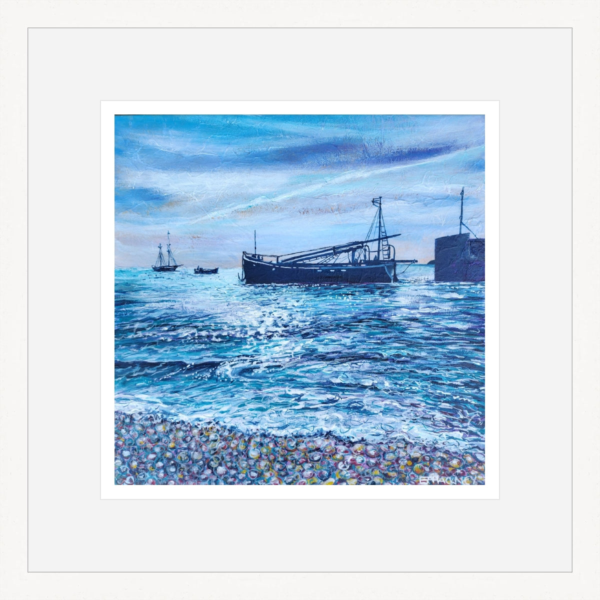 “The Lady Daphne Leaves Charlestown" print by Liz Hackney