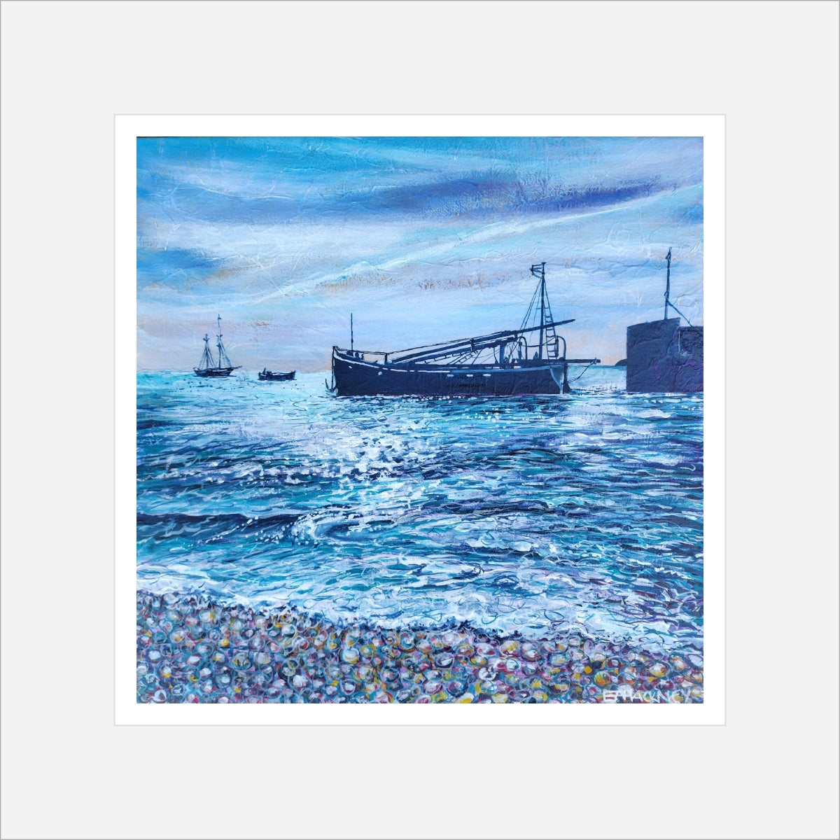 “The Lady Daphne Leaves Charlestown" print by Liz Hackney