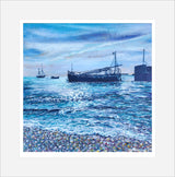 “The Lady Daphne Leaves Charlestown" print by Liz Hackney