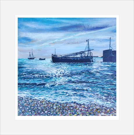 “The Lady Daphne Leaves Charlestown" print by Liz Hackney