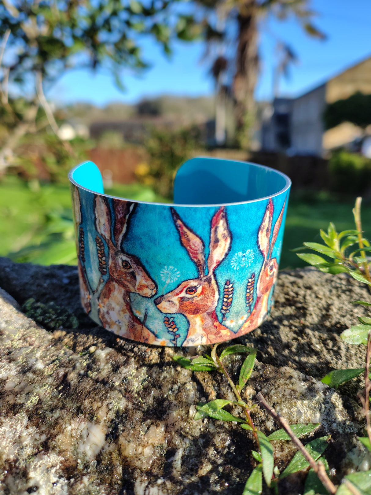 "Together" Hares Cuff Bangle Bracelet by Dawn Maciocia
