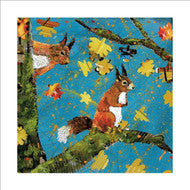 "Two Red Squirrels" card by Adam James Severn