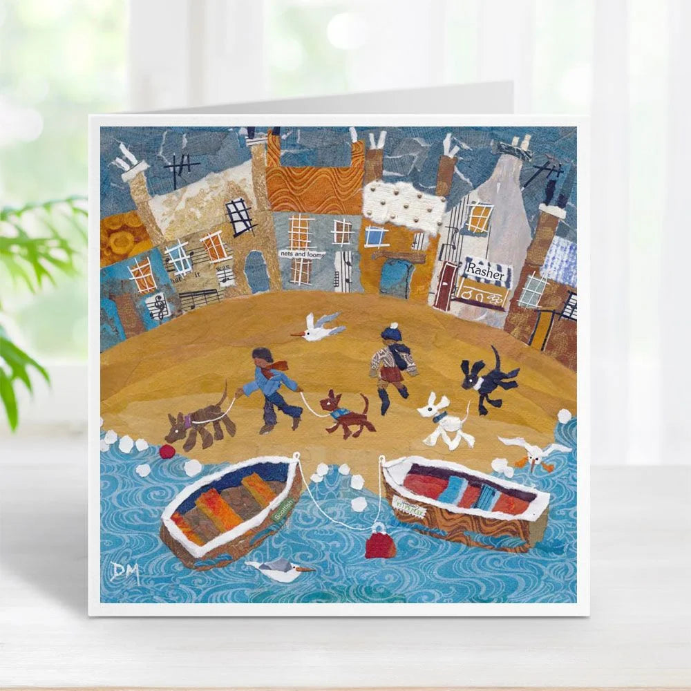 "Walking the Dogs" card by Dawn Maciocia