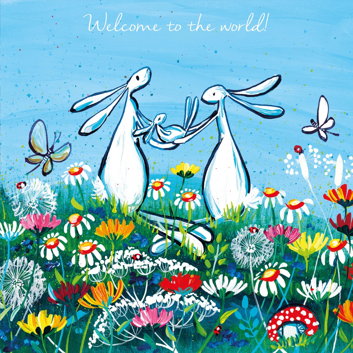 "Welcome to the World" new baby card by Kate Andrew