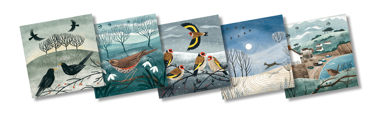 Wildlife Trust mixed art pack of 10 Christmas cards