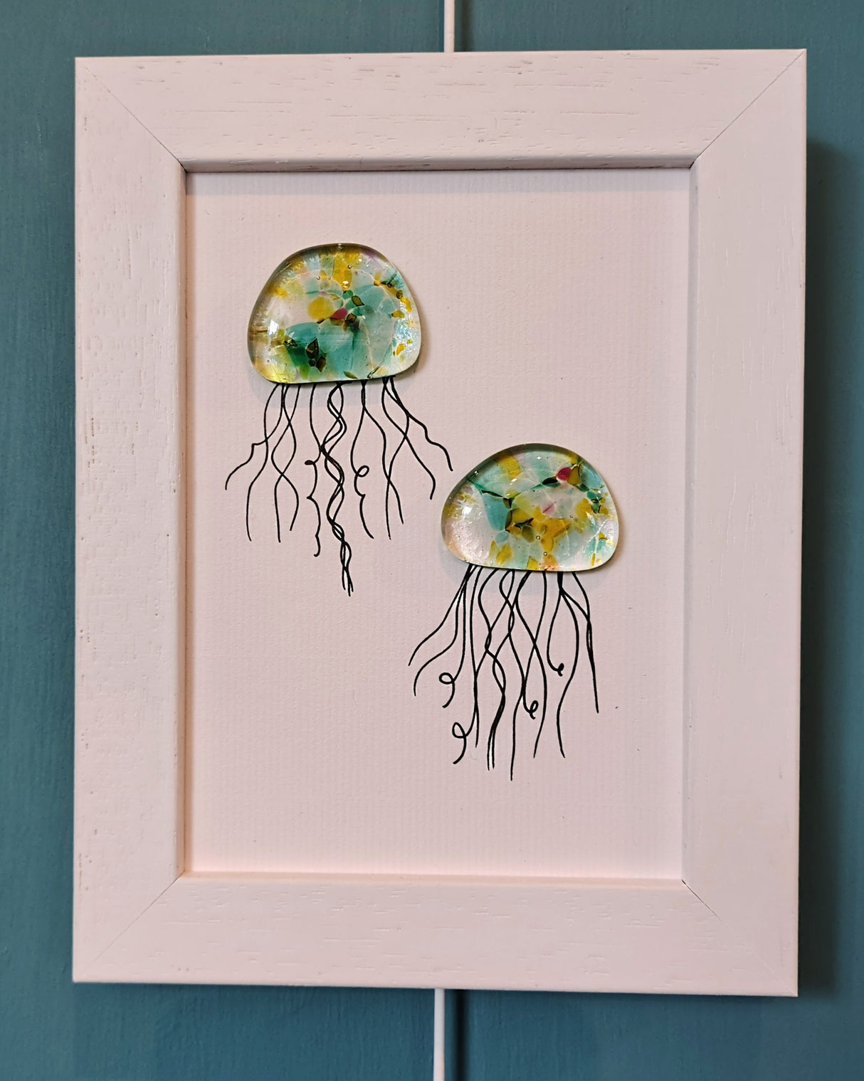 "Jellies" fused glass jellyfish by Niko Brown