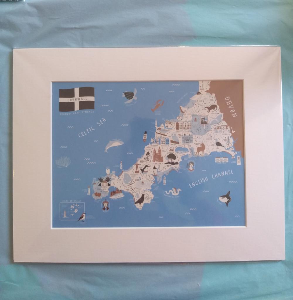 Cornwall Landmarks print by Stuart Hill