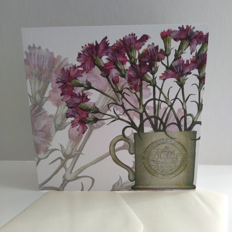 Carnations card by Caroline Cleave