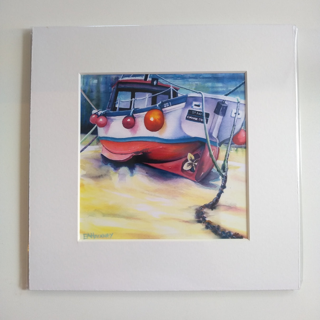 Cornish Crest, St. Ives, mini print by Liz Hackney