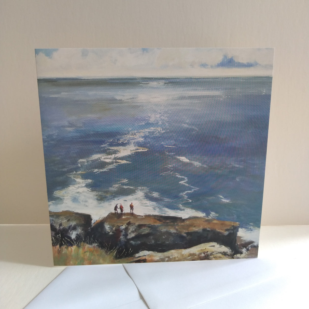 "Fishing From The Rocks", card by Michael Sanders