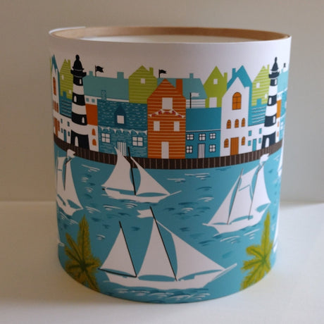 Coastal harbour lampshade