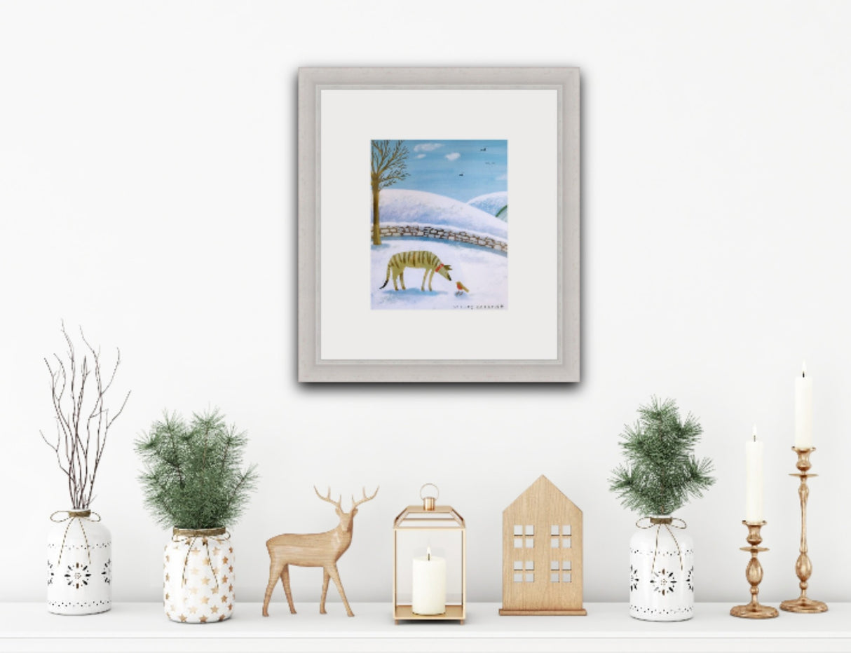 Sophie Harding, "The Whippet and The Robin" print (com)