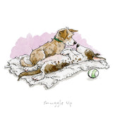 Anita Jeram A Dog's Life, Snuggle Up, print