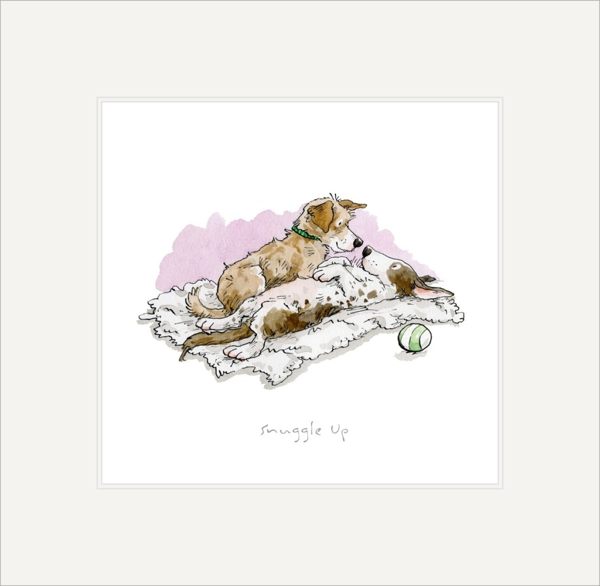 Anita Jeram A Dog's Life, Snuggle Up, print